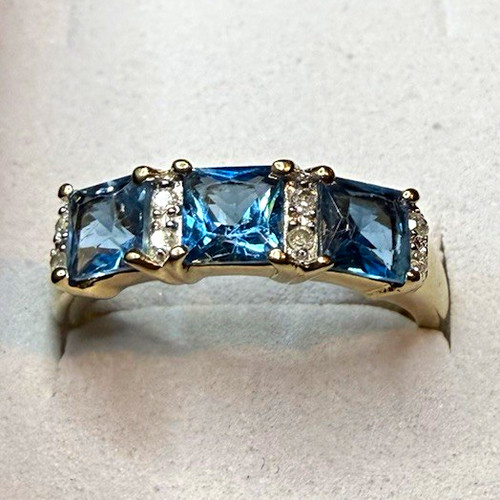 9ct yellow gold blue - gold,