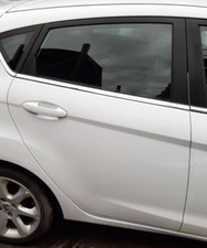 FORD FIESTA MK7 2009 - 2017 OSR DRIVER REAR DOOR IN FROZEN WHITE SHELL ONLY