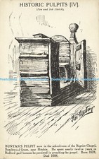 R619537 Historic Pulpits IV Pen and Ink Sketch Bunyans Pulpit Baptist Chapel Bee