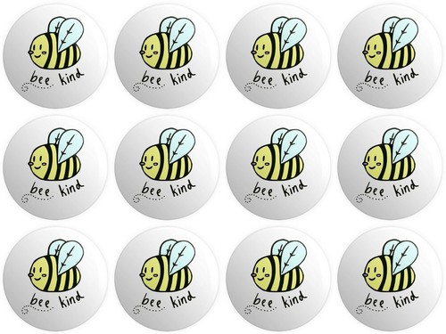 Bee kind button pin - 12,