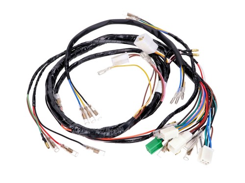 Multicolored wiring harness