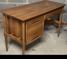 SUPERB  TEAK POSSIBLY DANISH  WRITING DESK VERY CLEAN 2 MAN DELIVERY