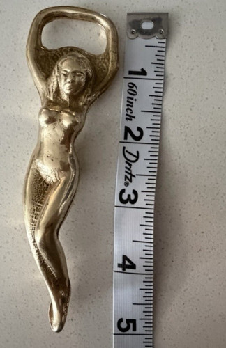 Vintage brass nude lady - vintage,