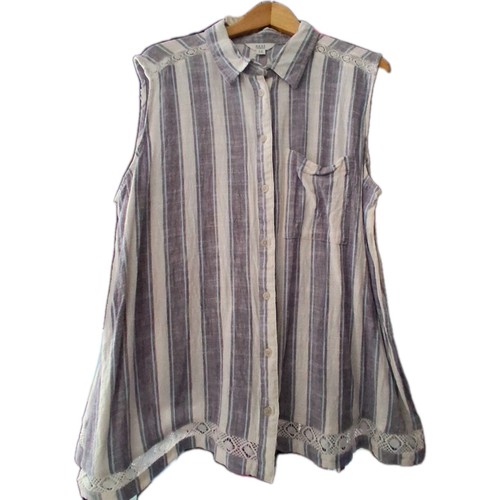 Blue white stripe - white,