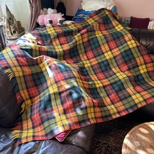 Vintage Wool Tartan Car Rug