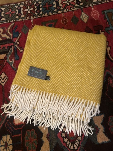 Buttercup yellow herringbone - buttercup,