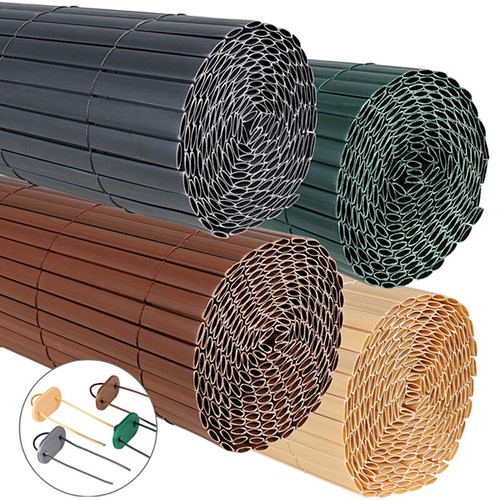 Bamboo pvc privacy mat screen - bamboo,