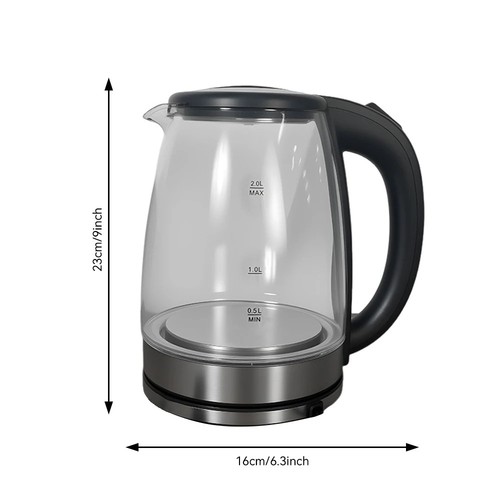Glass electric kettle fast - 2l,