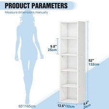 2 3 4 5 Tier Wooden Bookcase