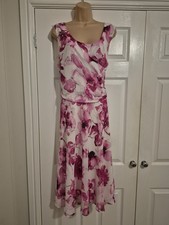 Pink Floral Lined Dress Size