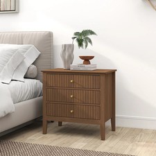 Large 3 Drawer Bedside Table -