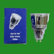 1x 7W Clear GU10 77mm Long Barrel CFL Reflector Spot Light Bulb 6500K Daylight