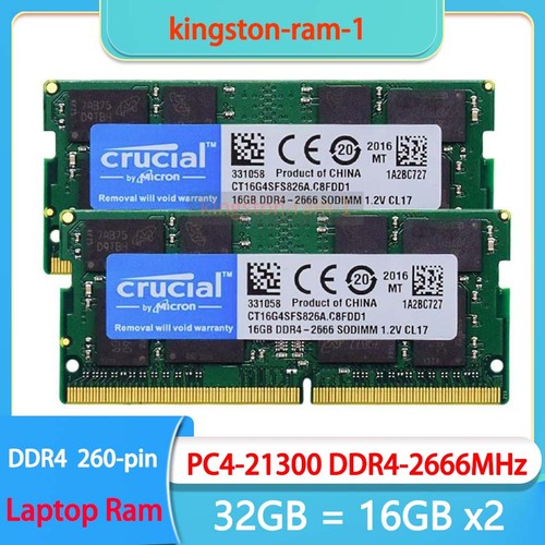Crucial 32gb 260 pin ram - ram, ddr4