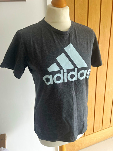Adidas grey graphic logo print - adidas,