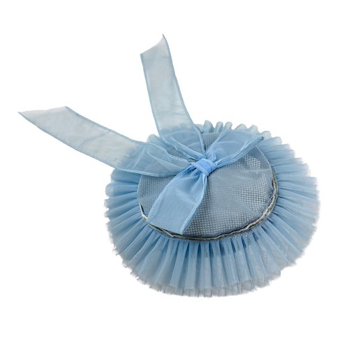 Vtg 1950s blue organza halo - vtg,