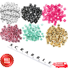 100 WOODEN SCRABBLE TILES