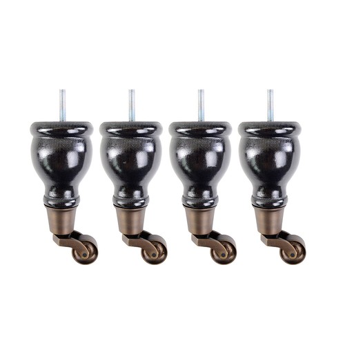 Wooden legs with castors - legs, for
