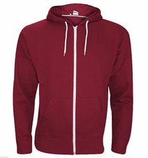New Mens Plain Fleece Zip Up
