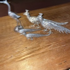 Pheasant Silver Plated Figures