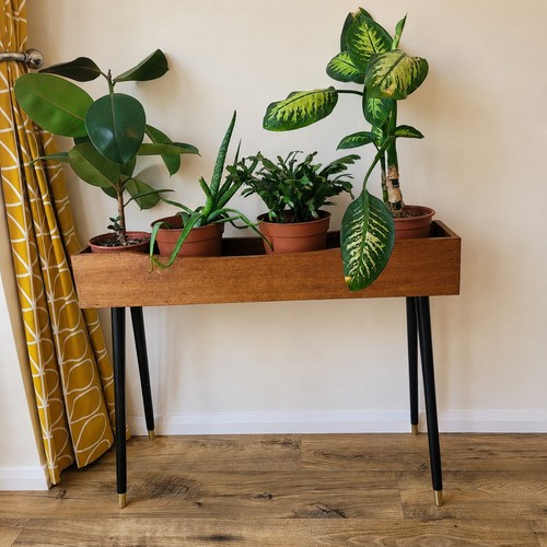 Vintage teak planter trough - vintage,