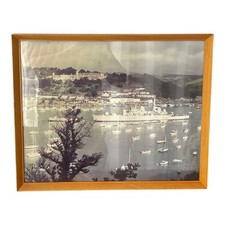 Vintage Framed Naval Harbour