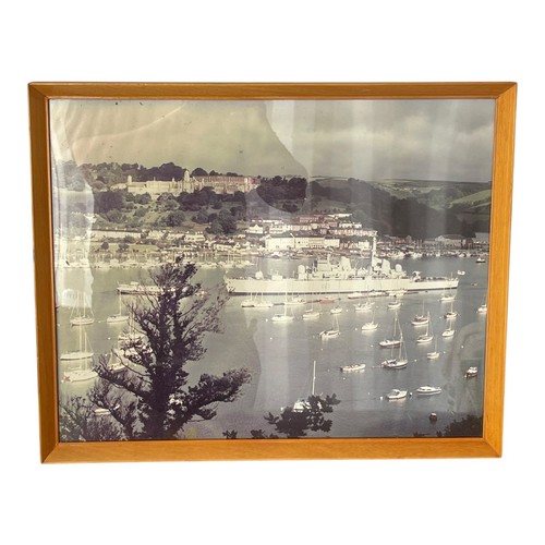 Vintage framed naval - naval, harbour