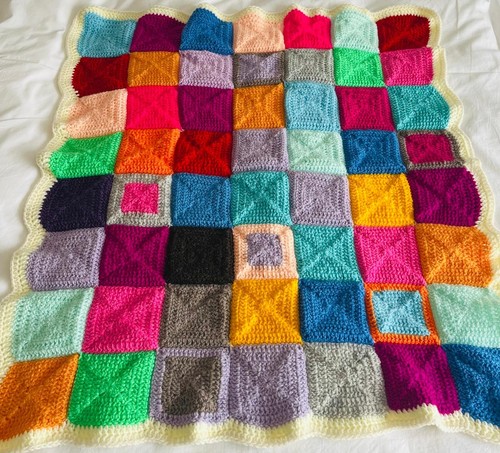 Vintage crochet mini granny - vintage,