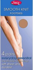 Silky 4 Pairs Nylon Footsies