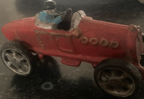 Vintage red metal diecast - red,