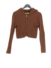 Brandy Melville Women's Hoodie M Brown 100% Cotton Pullover