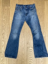 Levis 516 Bootcut Flare Jeans W32 L34 Blue Vintage Bell Bottom Denim Red Label