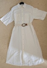 Zara Linen Blend Midi Dress