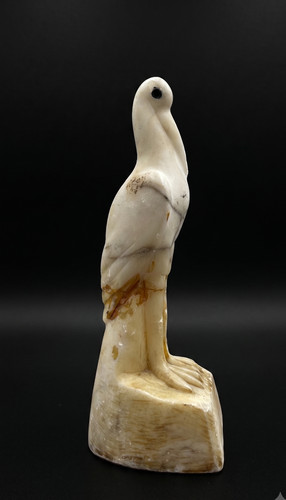 Vtg marble heron figurine - vtg,
