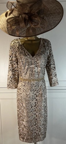 Zeila gold dress - 16, (48)