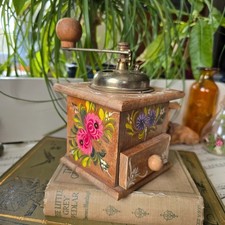 Vintage wooden coffee grinder