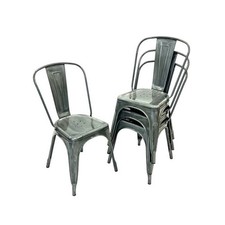 Silver Metal Tolix Chairs
