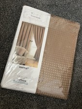 waffle design curtains mink colour one pair fully lined