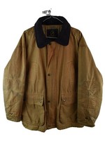 PG FIELD Brown Wax Field Jacket size M Mens Country Full Zip Hunting Shooting
