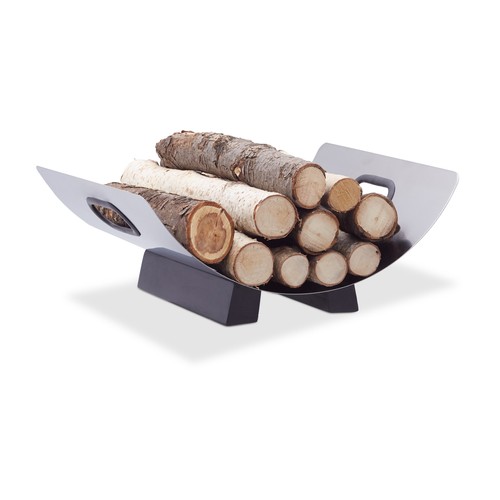 Stainless steel log cradle - steel,