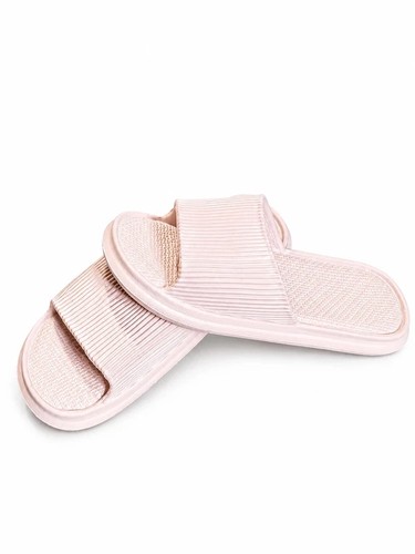 Pastel pink ribbed slide - pink,