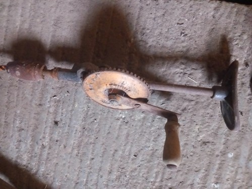 Vintage wood carpenter - wood, brace