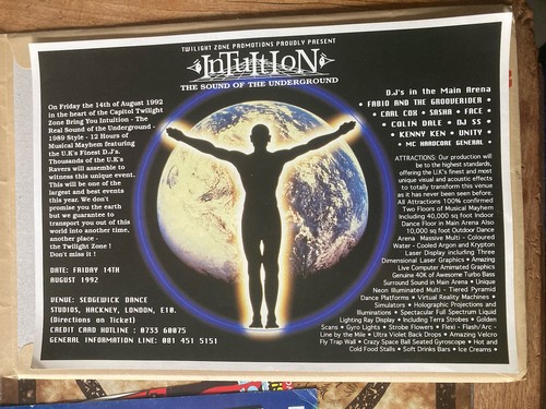Rave flyer rare - rare, intuition