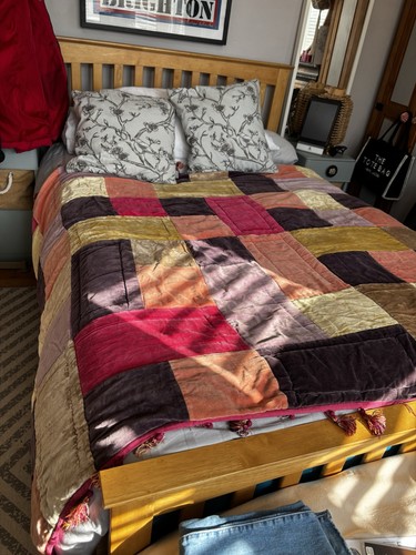 Debenhams velvet bed - bed, spread