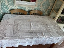 Vintage Cream Crochet Table