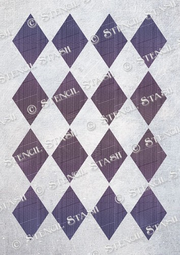 Harlequin pattern stencil - harlequin, 4