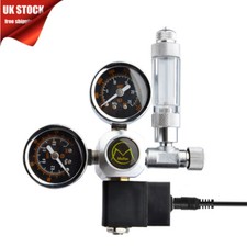 Dual Gauge CO2 Pressure Regulator Bubble Counter Solenoid Valve Aquarium System