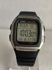 CASIO W-96H-1AVES MENS DIGITAL QUARTZ WATCH  BATTERY ALARM LED - BLACK