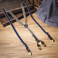 Blue Trouser Braces Mens