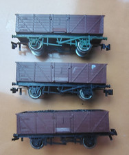 Rake of 3 Plank Wagons with Coal Loads. OO Gauge clearance with NO reserve