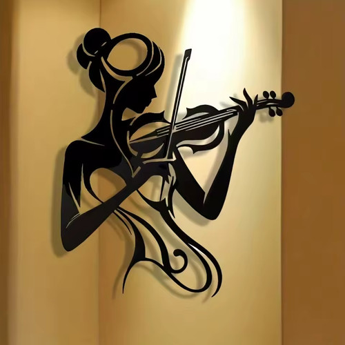 Elegant abstract art violinist - abstract,